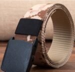 Canvas belt men hypoallergenic canvas belt woven nylon plastic buckle outdoor leisure wholesale - Image 8