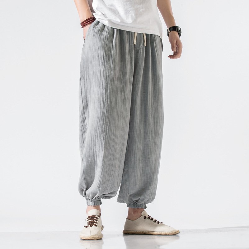 1615966782998.jpg Thin Pants Plus Size Casual Pants Harem Pants Wide Leg Pants Men - Image 1