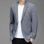 Spring New Suit Men"S Korean Plaid Non Iron Casual Small Suit Coat Fashion Men"S Wholesale - Image 6