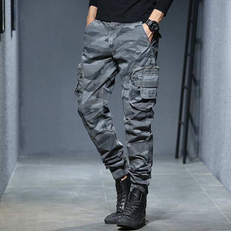 1f30f75c-23cd-43f0-95f1-33f8aa2f63dd.jpeg Thin Casual Pants Ankle-tied Harem Pants Trendy Men - Image 1