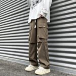 Workwear Straight Casual Trousers For Men