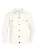 Casual Jacquard Checkered Loose Knit Work Shirt For Men - Image 2