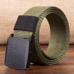 Canvas belt men hypoallergenic canvas belt woven nylon plastic buckle outdoor leisure wholesale - Image 4