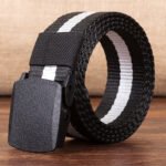 Canvas belt men hypoallergenic canvas belt woven nylon plastic buckle outdoor leisure wholesale - Image 6