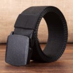 Canvas belt men hypoallergenic canvas belt woven nylon plastic buckle outdoor leisure wholesale - Image 5