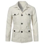 Lapel Multi-pocket Workwear Jacket Men - Image 2