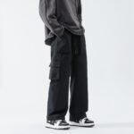 Loose Straight Track Pants Men - Image 2