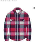FallWinter Slim Brushed Plaid Long Sleeve Flannel Shirt Men - Image 9