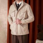 Wool Safari Jacket Jacket Casual Slim Jacket Men - Image 2
