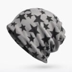 3 in 1 Ring Scarf For Women Men Beanies Hats With Pentagram Pattern Double Layer Hip Hop Hedging Cap Lining With Velvet - Image 2