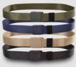 Factory direct supply anti allergy belt, canvas belt, woven canvas belt, outdoor leisure nylon belt wholesale