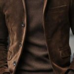 Mens Retro Casual Suede Work Jacket - Image 2