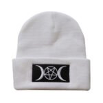 European and American Star Trend GOTH Beanie Embroidery Knitted Hat - Image 3