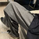 Jacquard Rhombus Draped Pants Men - Image 7