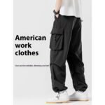 Loose Straight Cargo Pants Wide-leg Pants Men - Image 2
