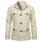 Lapel Multi-pocket Workwear Jacket Men - Image 5