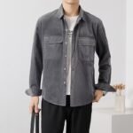 Vintage Corduroy Workwear Shirt Men - Image 8