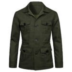 Lapel Multi-pocket Workwear Jacket Men - Image 3