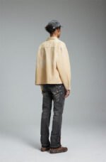 Embroidered Lapel Workwear Jacket For Men - Image 8