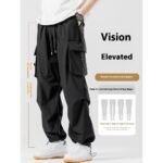 Loose Straight Cargo Pants Wide-leg Pants Men - Image 3