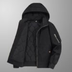 Men's Casual Hooded Padded Work Jacket - Image 2