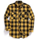 New Men Casual Plaid Flannel Shirt Long-Sleeved Chest Two - Image 2