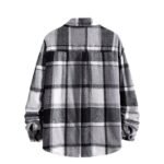 FallWinter Slim Brushed Plaid Long Sleeve Flannel Shirt Men - Image 5