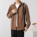 Vintage Corduroy Workwear Shirt Men - Image 7
